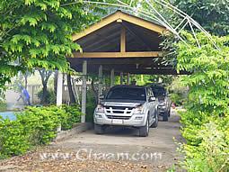 Front carport for 2 cars in Villa Cha-Am