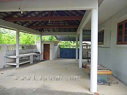 Back carport with BBQ area