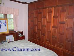 Wooden wall in Villa made out of Makamon