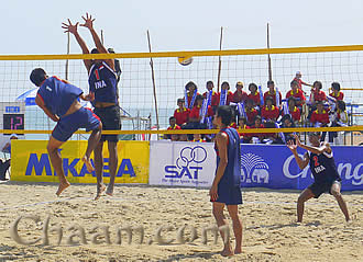 Beach volleyball at Cha-Am beach