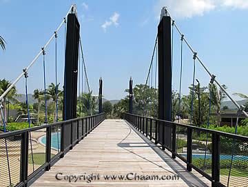 Hanging bridge in the Black Mountain Water Park