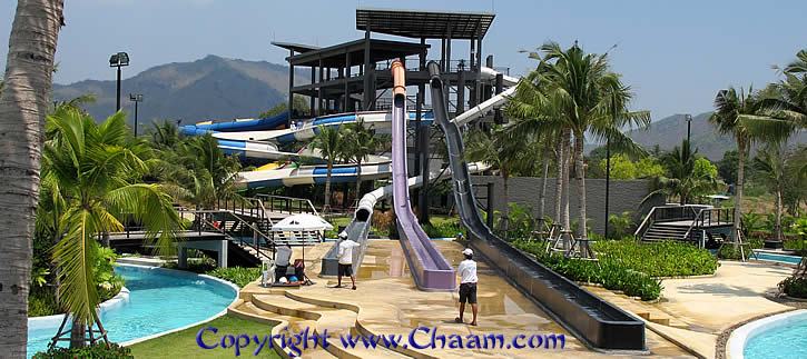 Speed water slides Black Mountain Waterpark, Thailand