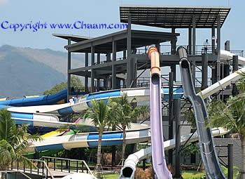 Vertical water slides in Thailand