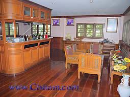 Elegant wooden bar