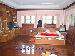 Master Bedroom in Villa with many windows