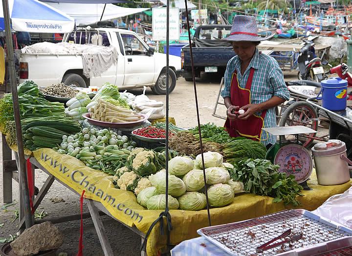 Exotic vegetable at Cha-Am harbor market