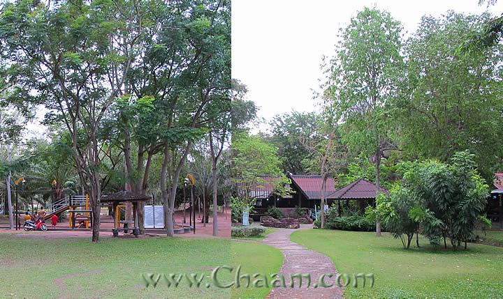 Playground and restaurant in Forest Park Cha-Am