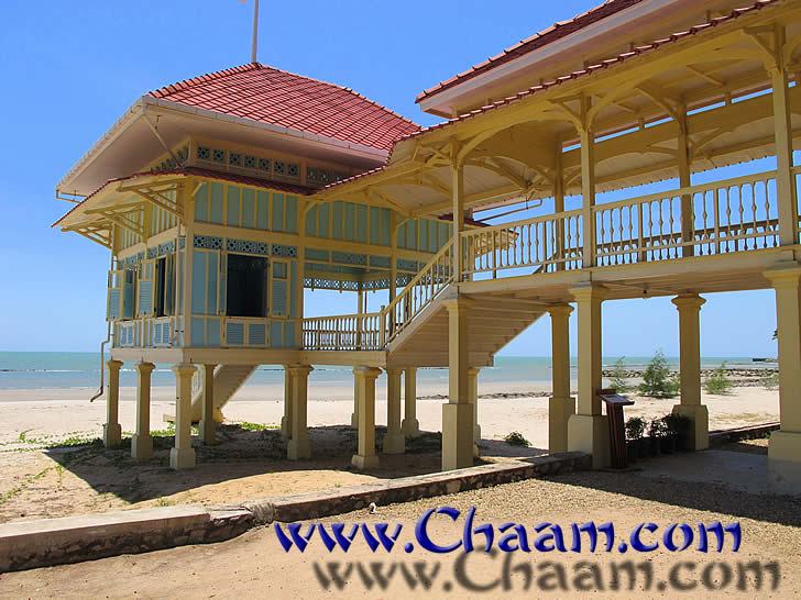 Walking on Teak wood to the beach