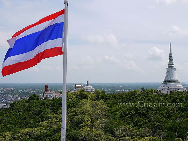 View over Phetchaburi from mountain